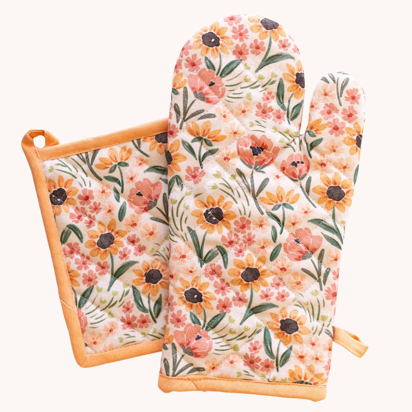 Sunny Poppies Oven Mitt Set