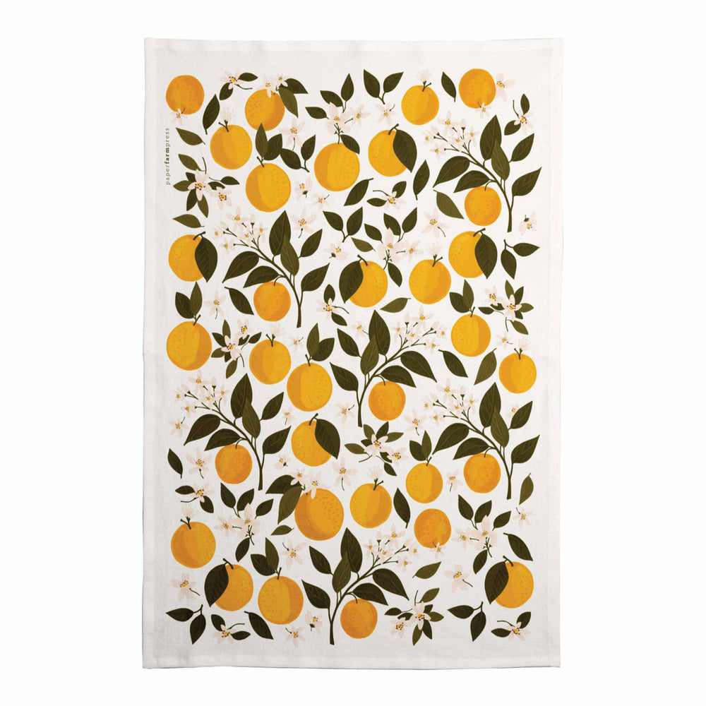 Orange Orchard Tea Towel