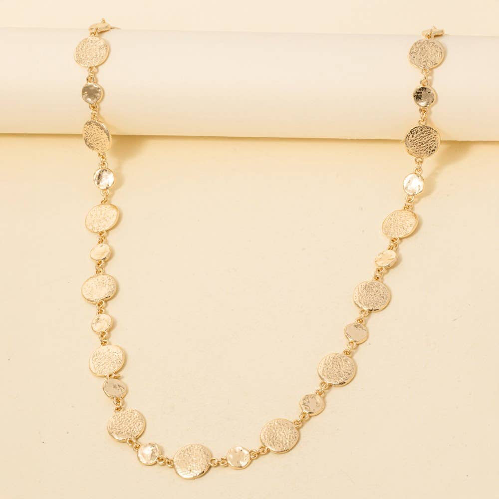 Texture Coin Necklace