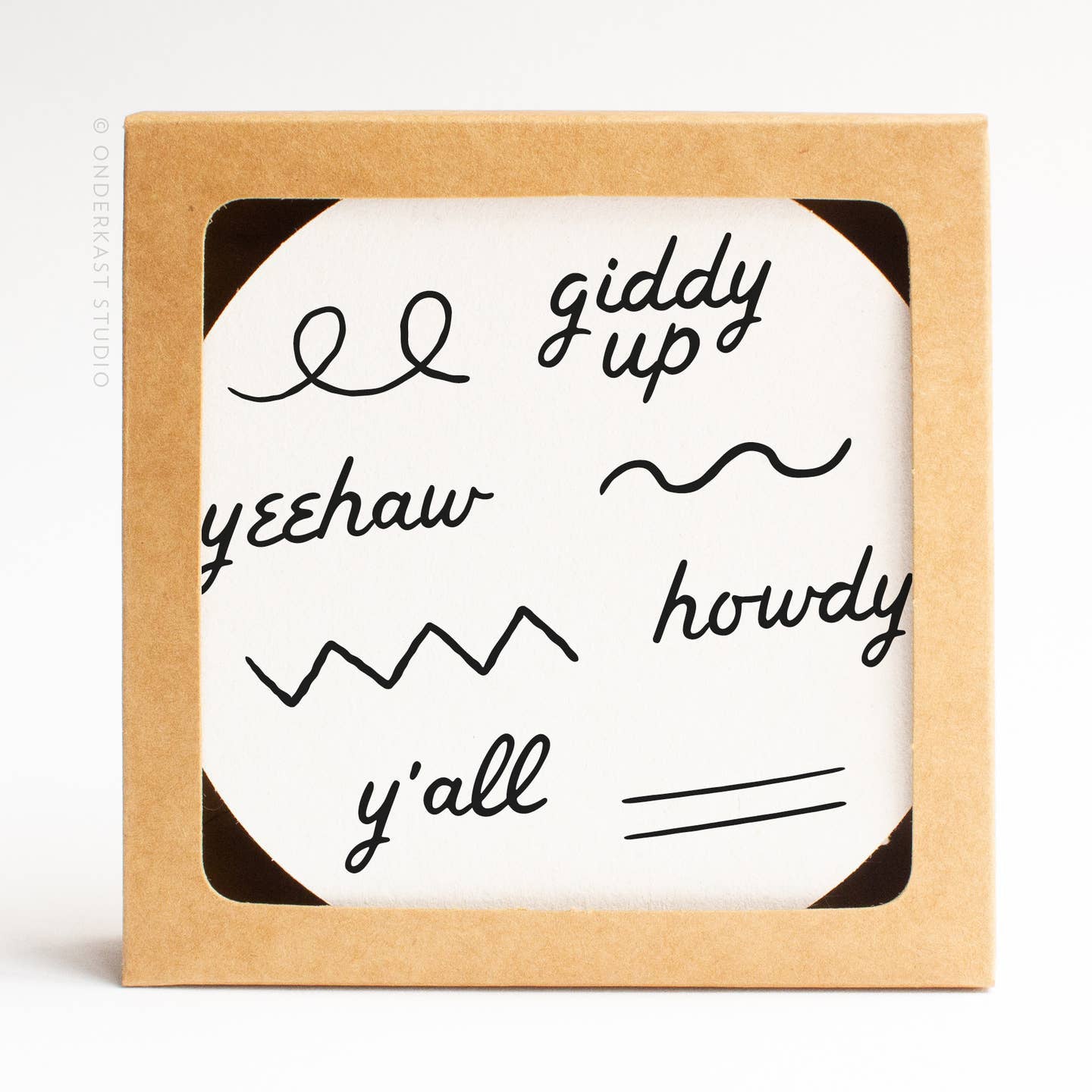 Western Words Coaster Set