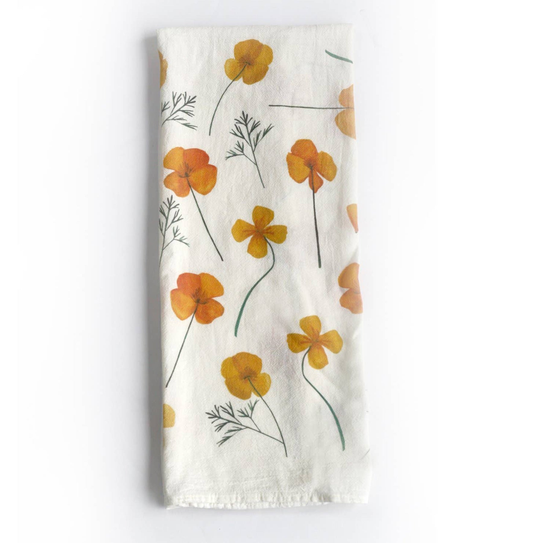 California Poppies Tea Towel