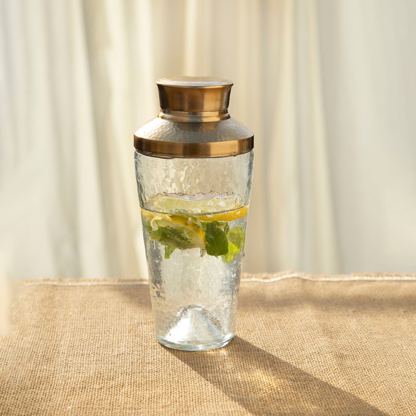 Pebbled Glass Cocktail Shaker