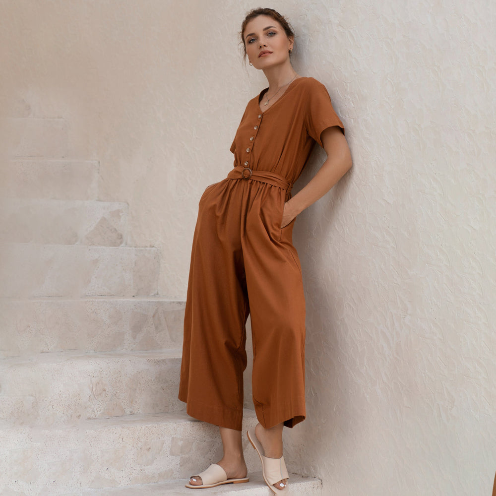 
                  
                    Evora Linen Jumpsuit
                  
                