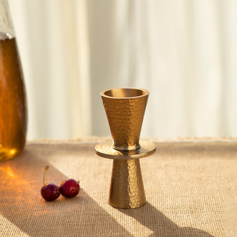 Hammered Brass Jigger