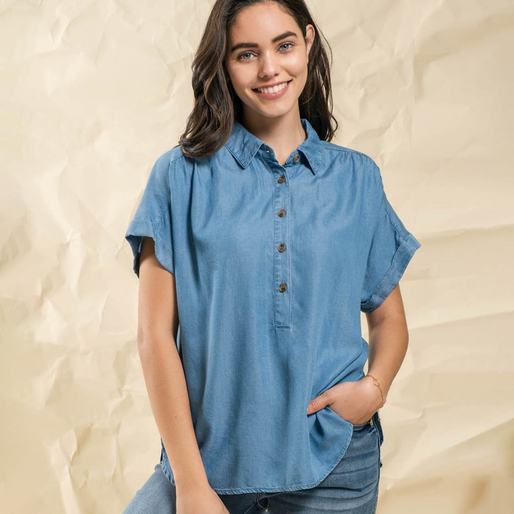
                  
                    Millie Chambray Top
                  
                