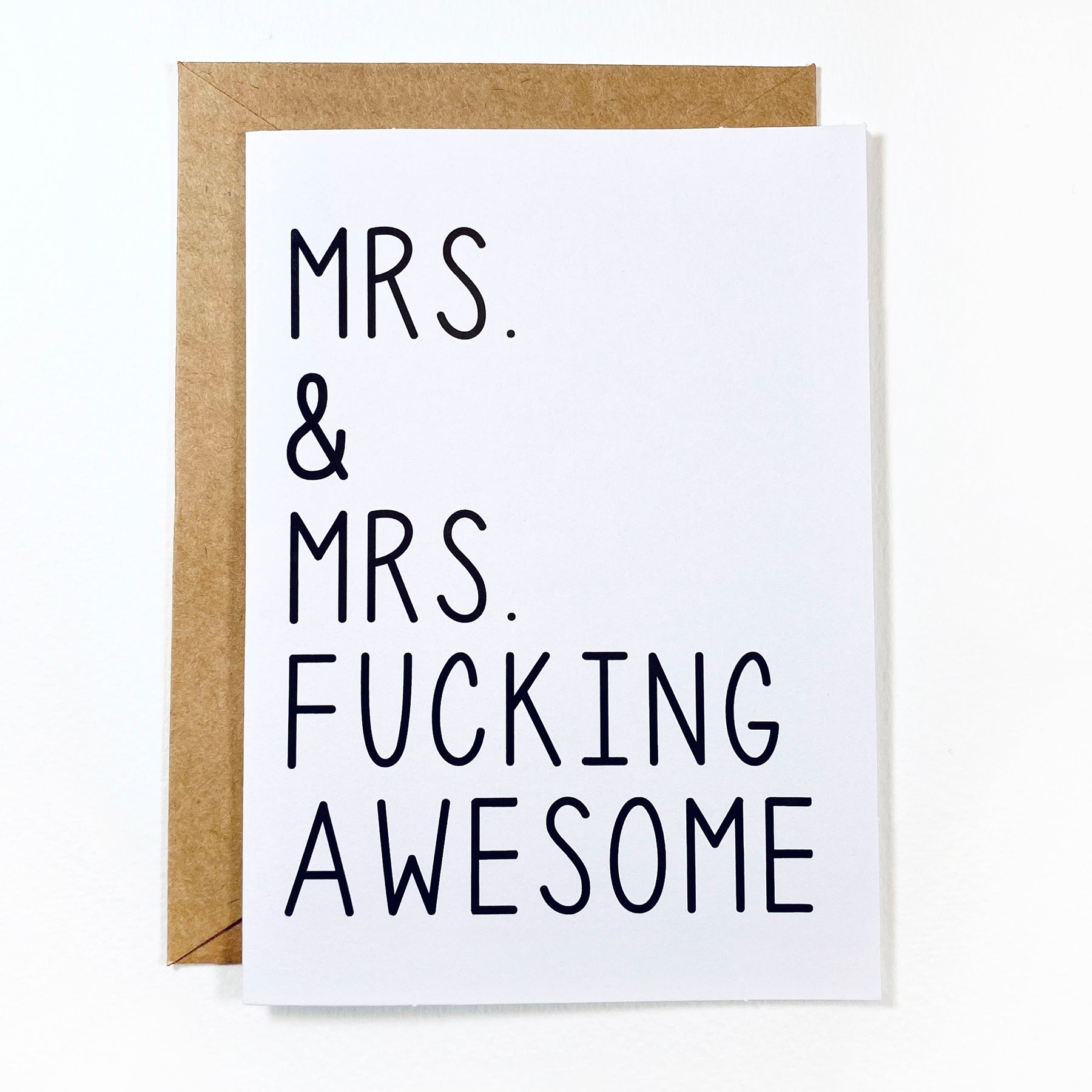 Mrs & Mrs F*ing Awesome Card