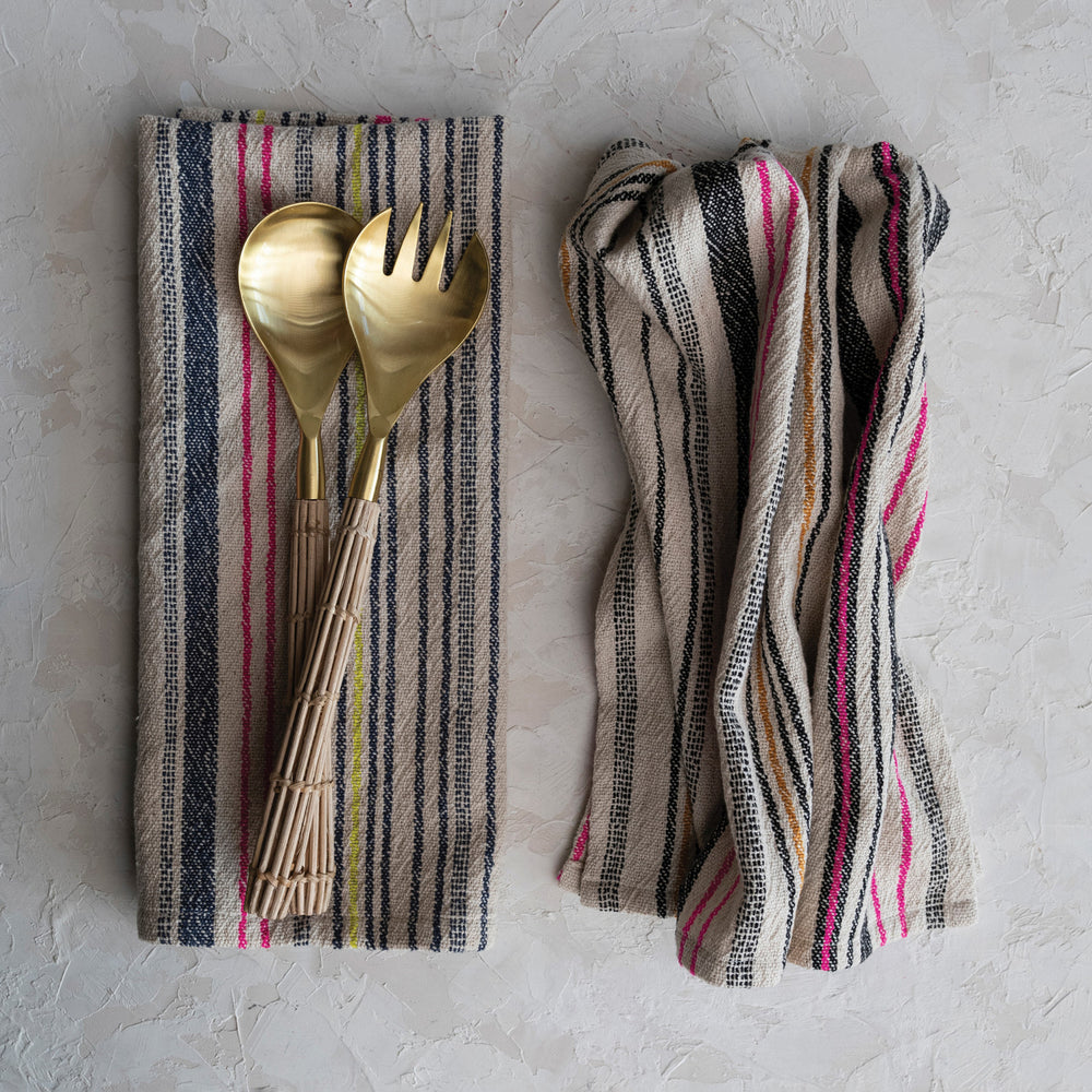Multicolor Stripe Tea Towel Set of 2