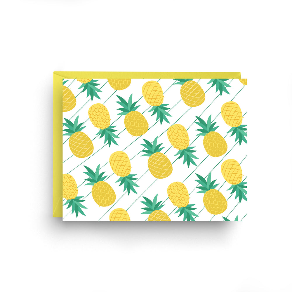 Pineapple Print Blank Card