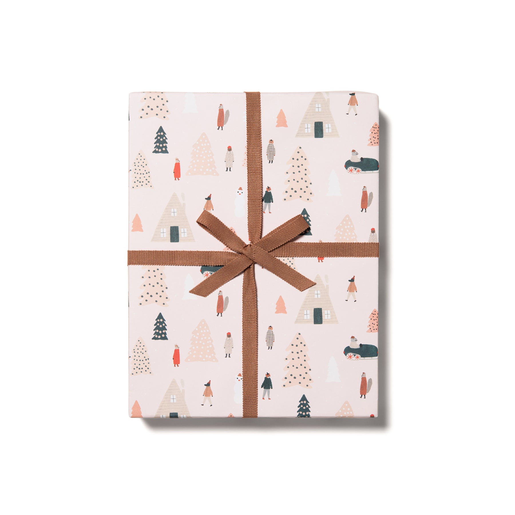 Pink Trees Gift Wrap