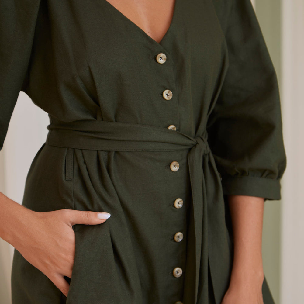 
                  
                    Selene Belted Midi Dress
                  
                
