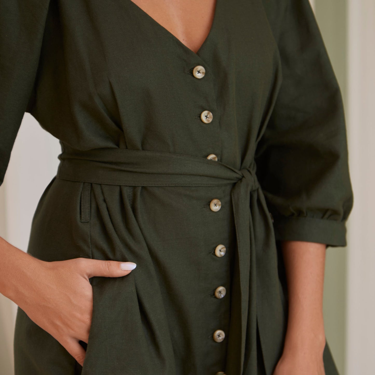
                  
                    Selene Belted Midi Dress
                  
                