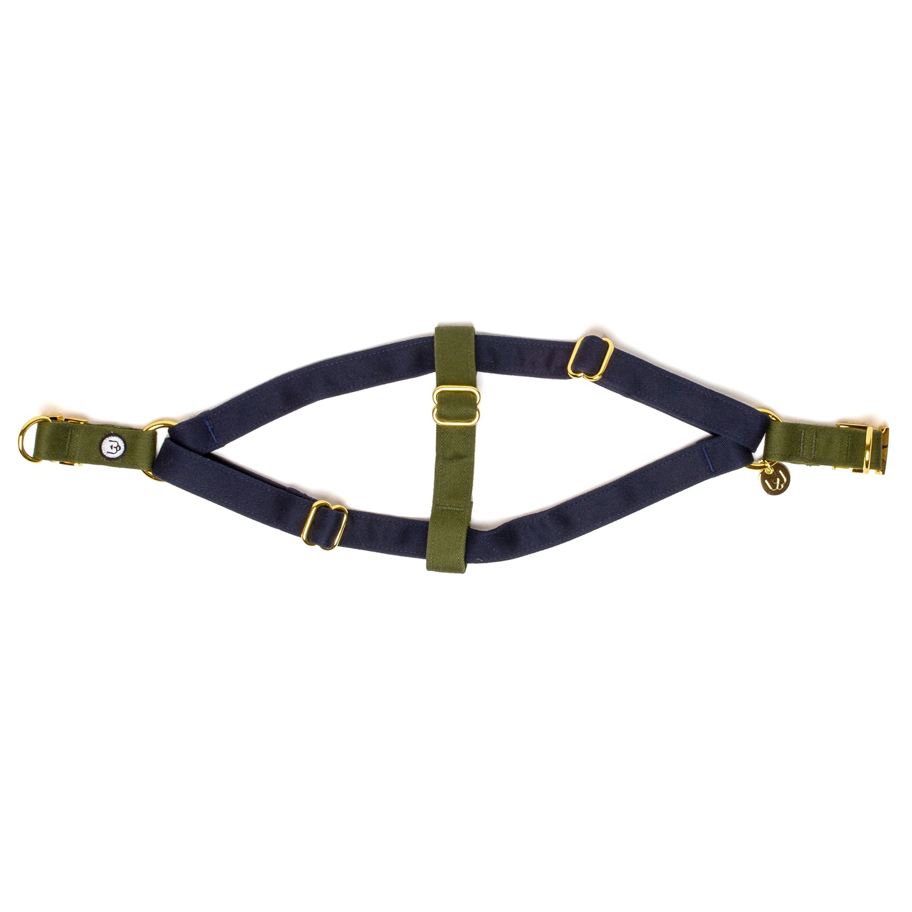 Navy+Olive Step-In Dog Harness
