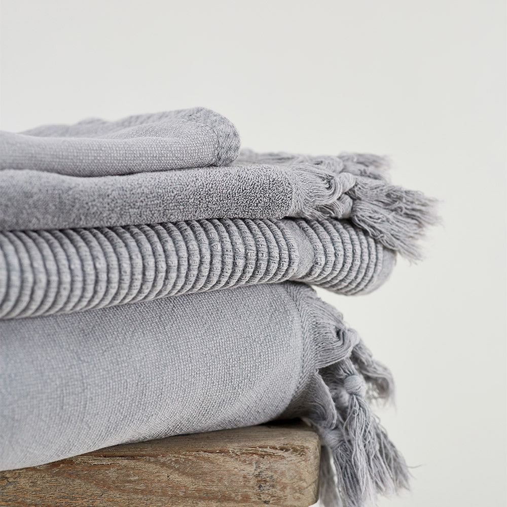 Vintage Wash Towel Collection - Pale Grey