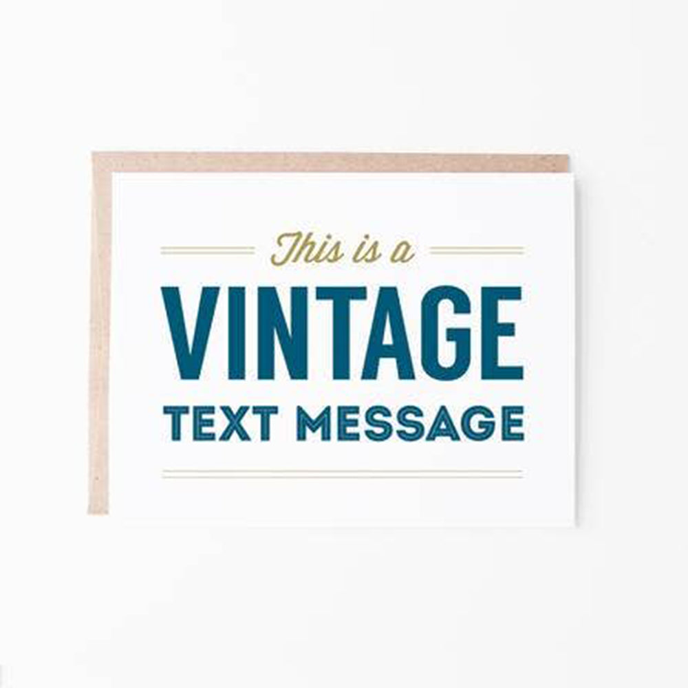 Vintage Text Message Card