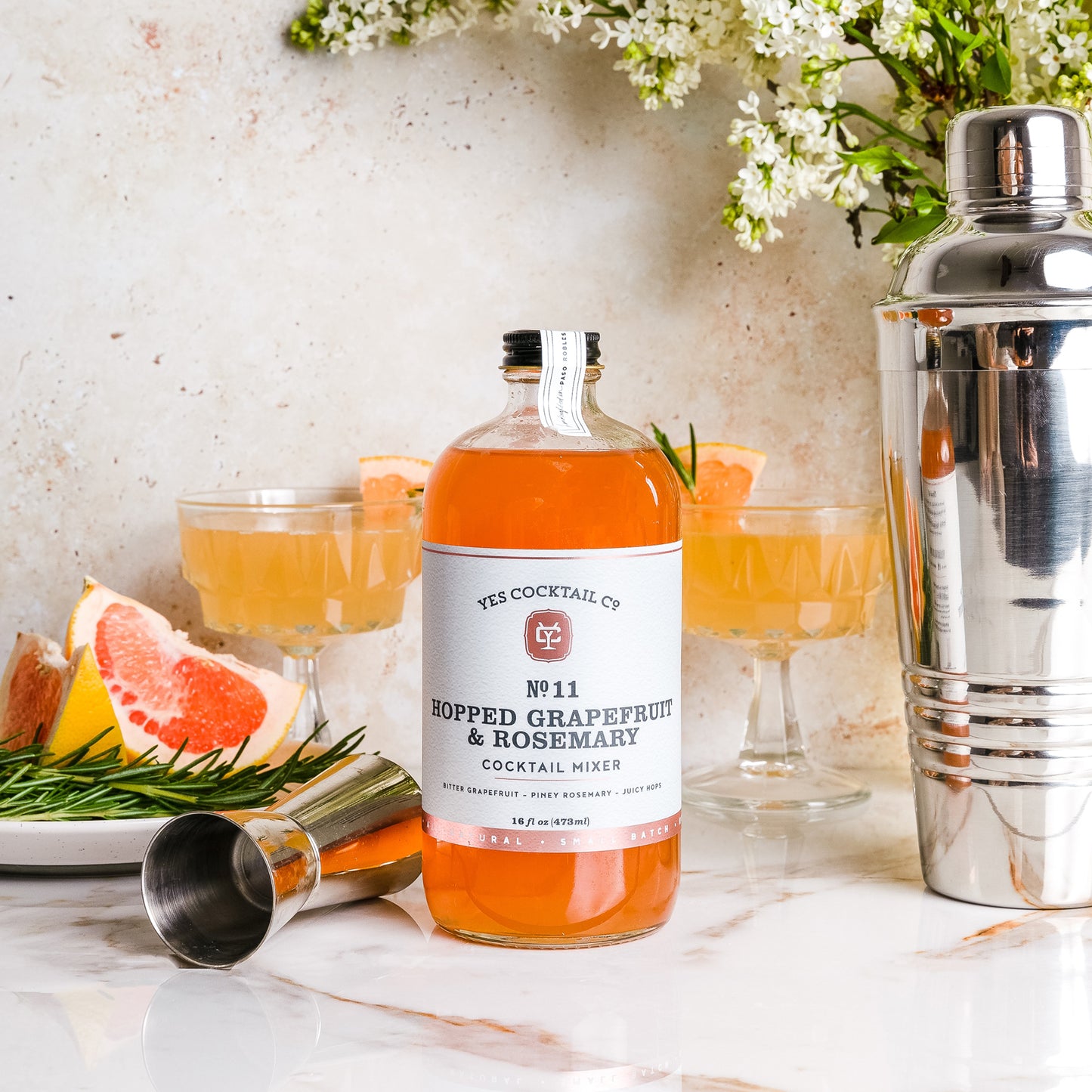 
                  
                    Hopped Grapefruit + Rosemary Cocktail Mixer
                  
                
